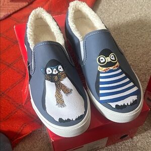“Hipster Penguin” Slip-On Shoes, Women’s Sz 7.5, NWT